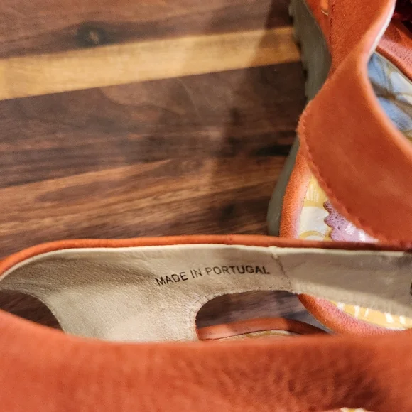 Fly London Red Lace Up Wedge Show Open Toe - Picture 7 of 8